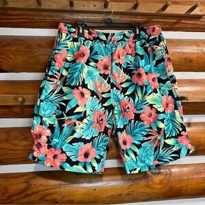 Caribbean Swimwear Vibrant Floral Men's Board Shorts‎ Large